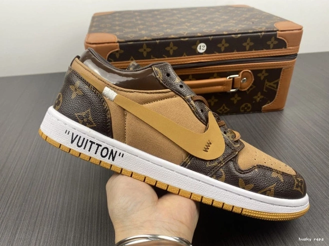 Cheap Husky Air Jordan AJ1 OW 1 x LOW Off-Louis 0825